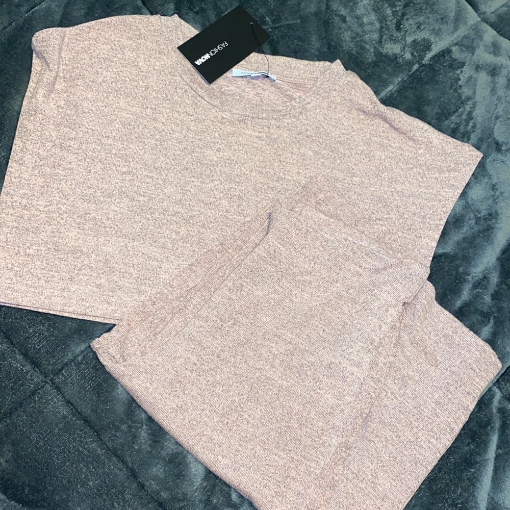 NWT FN pink lounge pant set